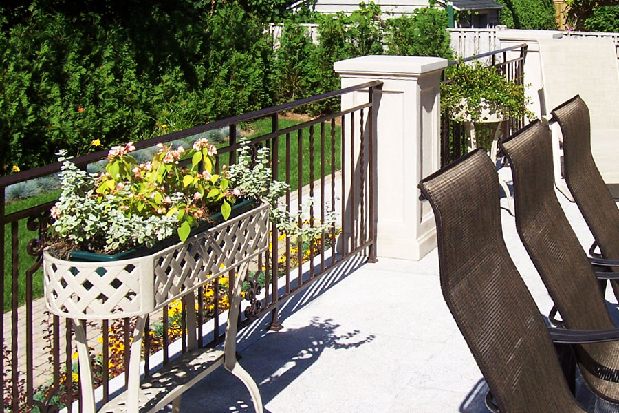 Balcon en fer forgé.